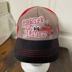 International Harvester Men Baseball Cap Cotton OSFM Grandpa Lil Farmer Red Hat